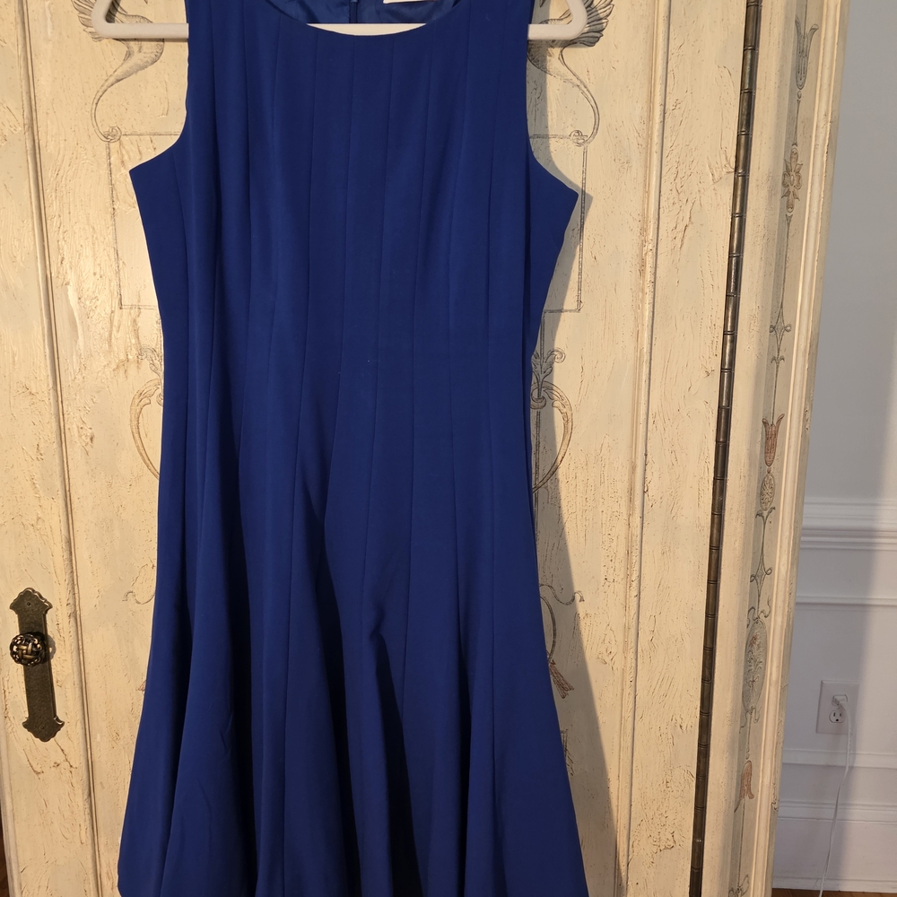 Calvin Klein Collection Royal Blue Midi Dress